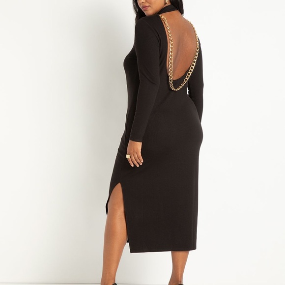 Chain Detail Dress With Open Low Back - Picture 3 of 3